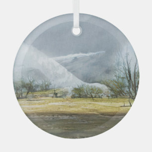 Kamchatka Geysers Oil Landscape Ornament Aus Glas