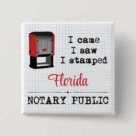 Kame Saw gestempelte Notary Public Florida Button