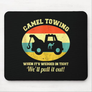 Kamel Abschleppen Retro Erwachsenen Humor Spruch L Mousepad