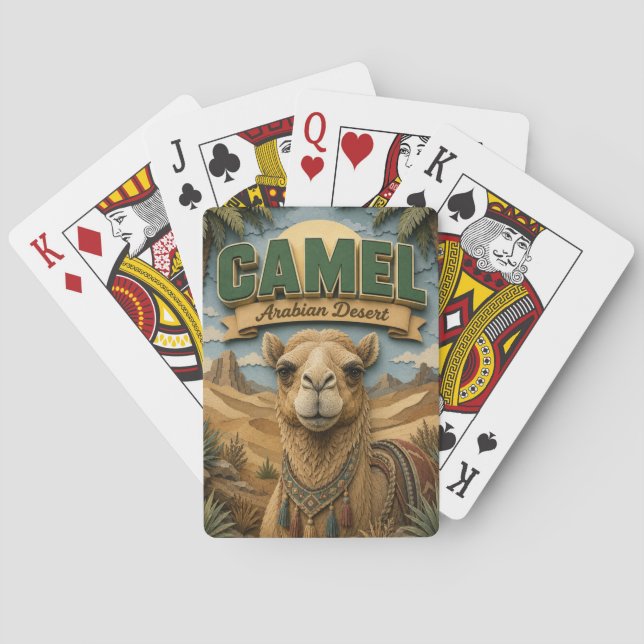 Kamel Arabische Wüste POPCUT Spielkarten (Rückseite)