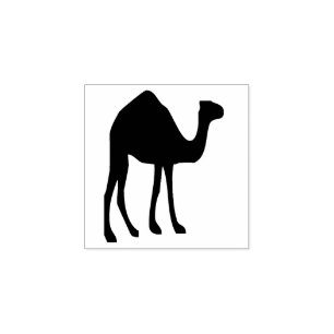 Kamel eine Höhle Wüste Silhouette heißes Klima Gummistempel