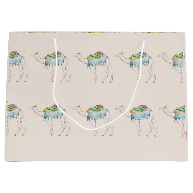 Kamel-Geschenk-Tasche Große Geschenktüte (Vorderseite)