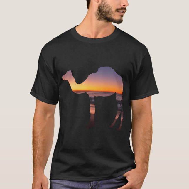 Kamel, Kamel Wüste, Kamel Wüsten Sand, Kamel Sonne T-Shirt (Vorderseite)