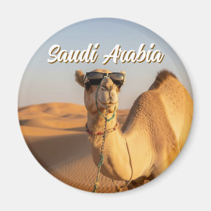 Kamel mit Sonnenbrille Saudi Arabien Reisen Magnet