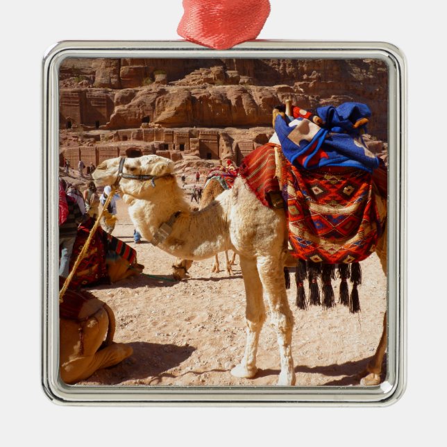Kamel-Mittlere Silbernes Ornament (Vorne)
