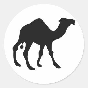 Kamel-Silhouette Runder Aufkleber