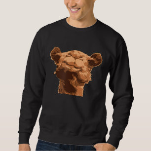Kamel Tier Gesicht Retro Vintage Sweatshirt