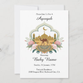 Kamel und Moschee Harmonie Einladung