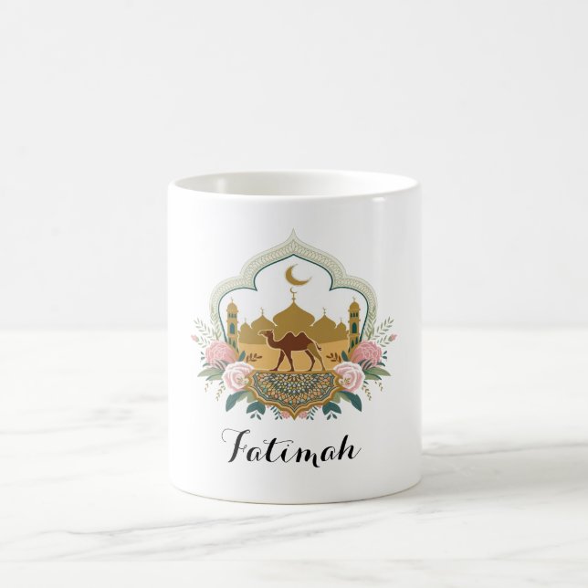 Kamel und Moschee Harmonie Kaffeetasse (Mittel)