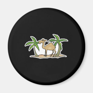 Kamel und Palmenbäume Magnet