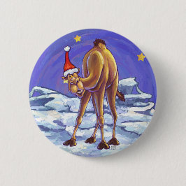 Kamel-Weihnachten Button