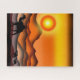 Kamele bei Sunset Wüste Puzzle Geschenk - Malerei (Horizontal)