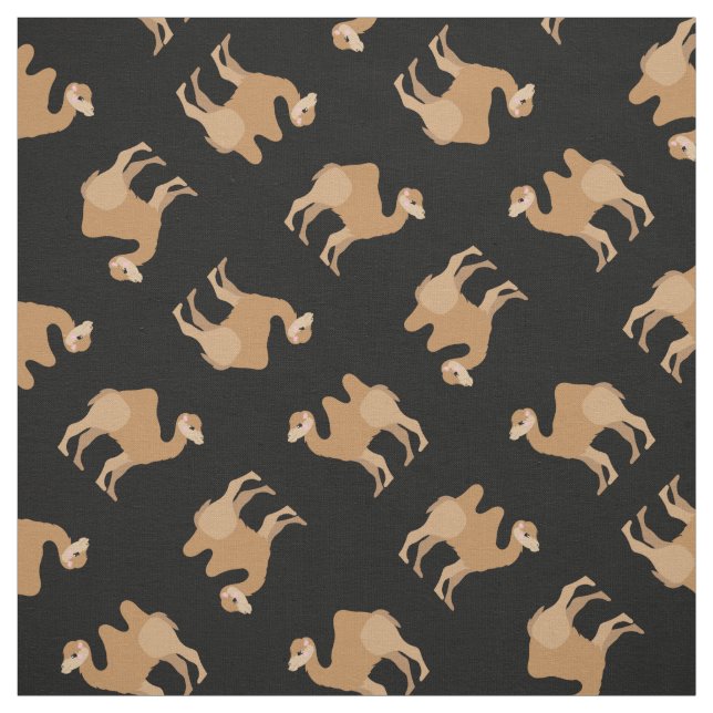 Kamele Druckgewebe schwarz Stoff (Muster)