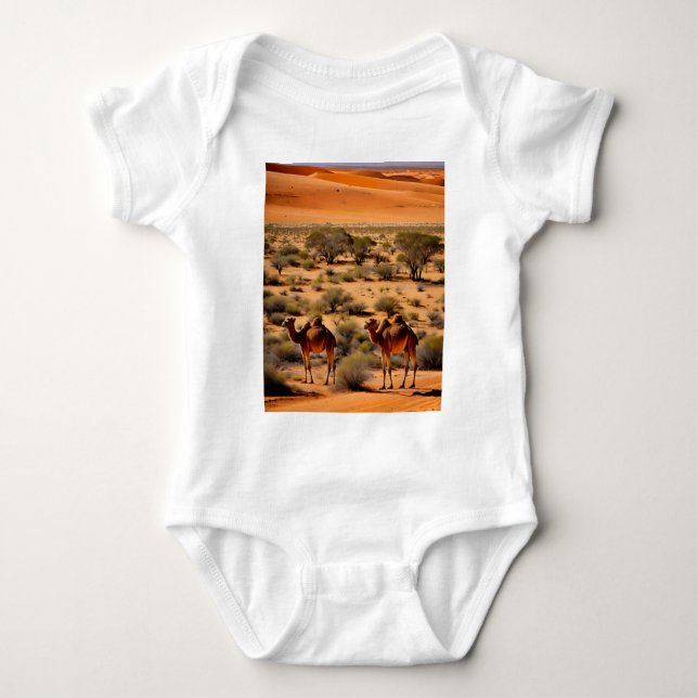 Kamele im australischen Outback, Baby Strampler (Vorderseite)