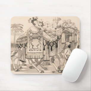 Kamele in Kostümen gehend Mousepad