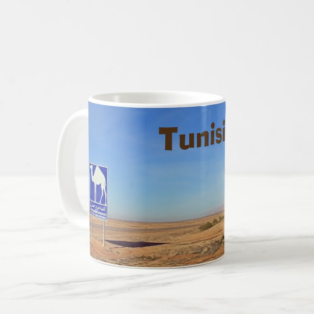Kamelen - Zeichen, Tunesien Kaffeetasse (Vorderseite Links)
