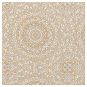 Kamelfarbenes Mandala-Muster-Design Stoff
