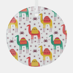 Kamelflache Farbe, dekoratives Muster. Ornament Aus Glas