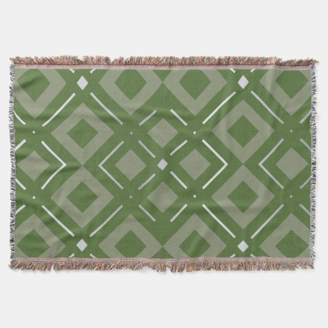Kamelias geometrisches Muster 2 Decke (Vorderseite)