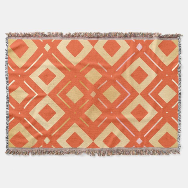Kamelias geometrisches Muster 6 Decke (Vorderseite)