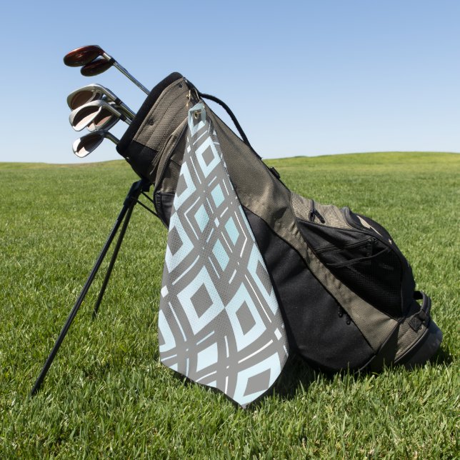 Kamelias geometrisches Muster 9 Golfhandtuch (Gras)