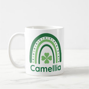 Kamelie Name Klee Boho Regenbogen Kaffeetasse