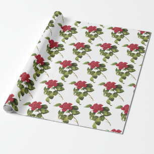 Kamelien-Blumenmuster Geschenkpapier