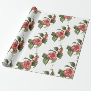 Kamelien-Blumenmuster Geschenkpapier
