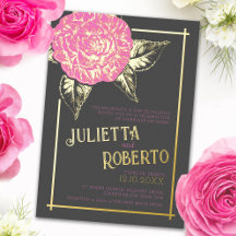 Kamelien-Hochzeit in rosa Braun und Gold