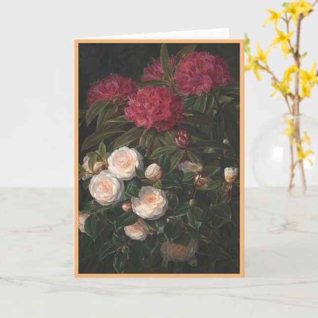 Kamelien und Rhododendren Karte (Gelbe Blume)