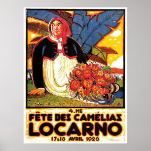Kamelienfest in Lugano, Schweiz Poster