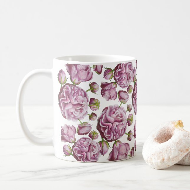Kameliengarten Blumen  Kaffeetasse (Mit Donut)