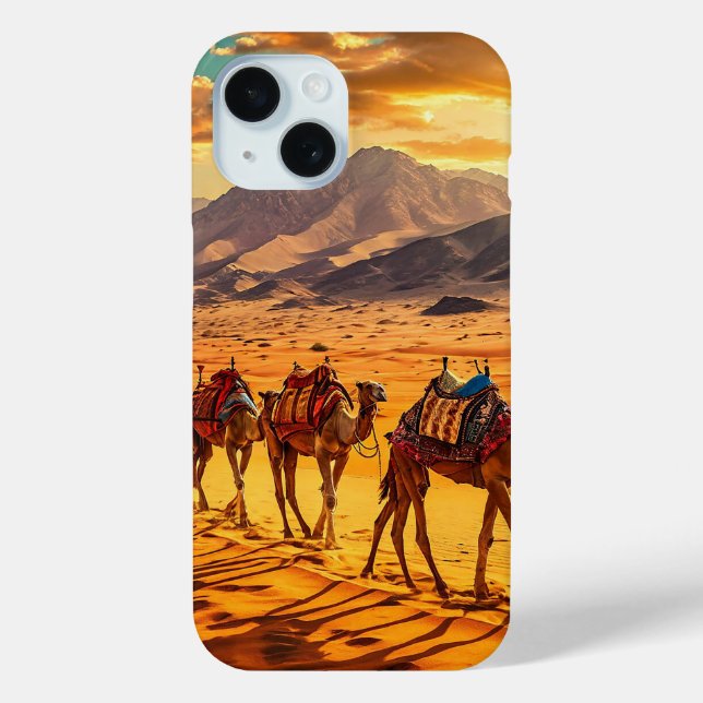 Kamelkarawane in der Wüste Case-Mate iPhone Hülle (Rückseite)