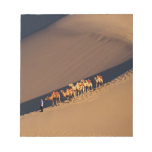 Kamelkarawane in der Wüste, Dunhuang, Gansu Notizblock