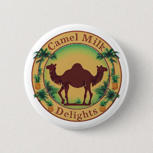 Kamelmilch-Freuden-Tropische Kamelpalme Ananas Button