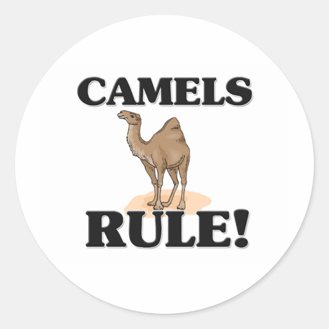 KAMELS-Regel! Runder Aufkleber (Vorderseite)