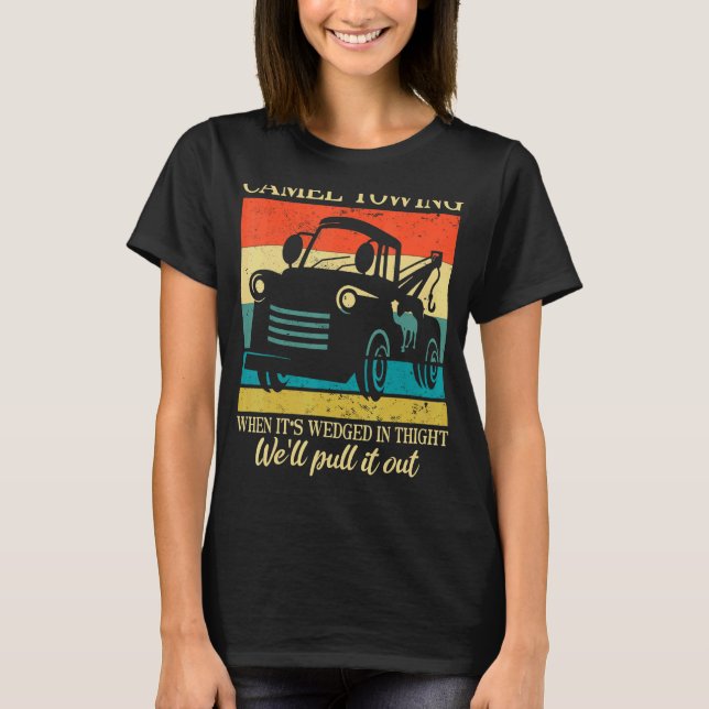 Kamelschleppzug Erwachsene Humor Retro LKW 1 T-Shirt (Vorderseite)