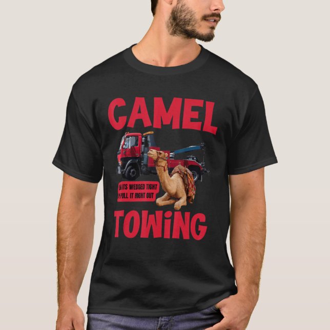 Kamelschleudern, wenn es knackig ist, ziehen wir e T-Shirt (Vorderseite)
