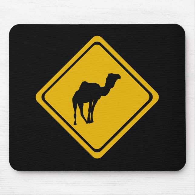Kamelstraßenzeichen Mousepad (Vorne)