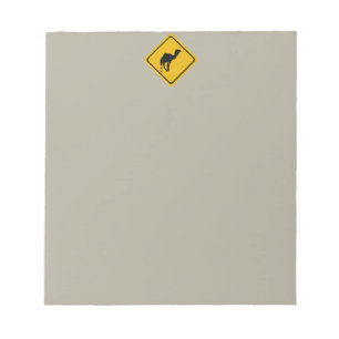 Kamelstraßenzeichen Notizblock