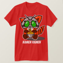 KAMEN RAMEN-RIESIGES ROTER PANDA-T-SHIRT