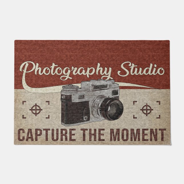 Kamera Doormat, individueller Empfang, Fotograf Ma Fußmatte (Vorderseite)