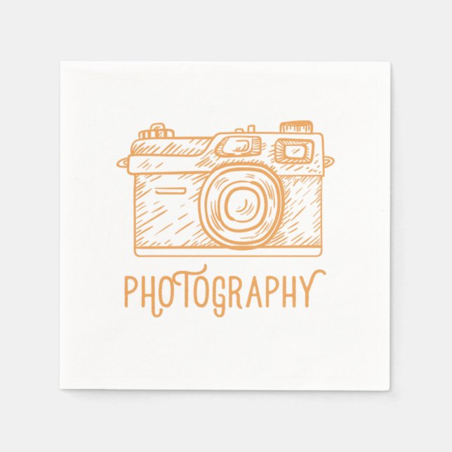 Kamera Fotografie Vintag Retro Fotograf kam Serviette (Vorderseite)