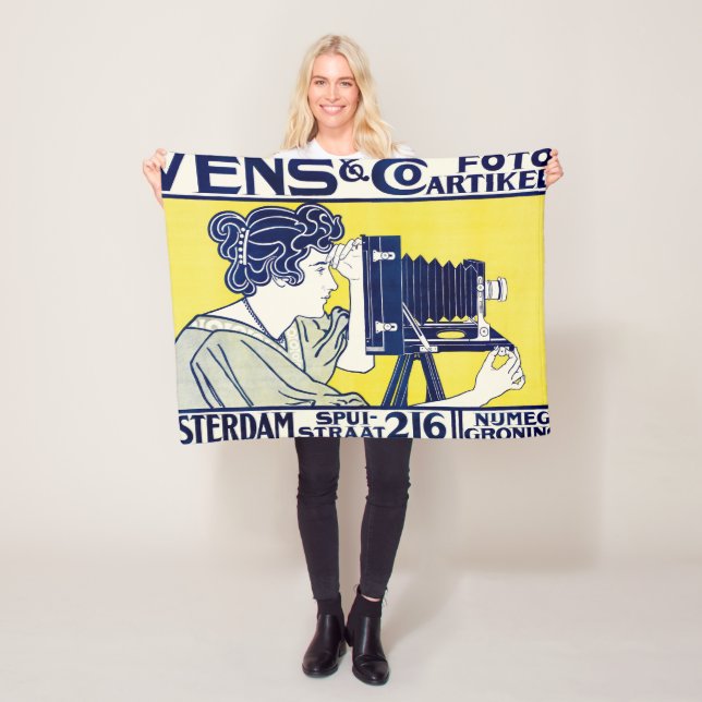 Kamera Frau, Fotograf, Van Caspel Fleecedecke (Beispiel)