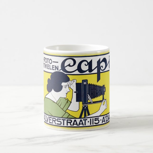Kamera Frau, Fotograf, Van Caspel Kaffeetasse (Mittel)