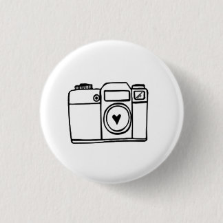 Kamera-Gekritzel Pinback Knopf Button
