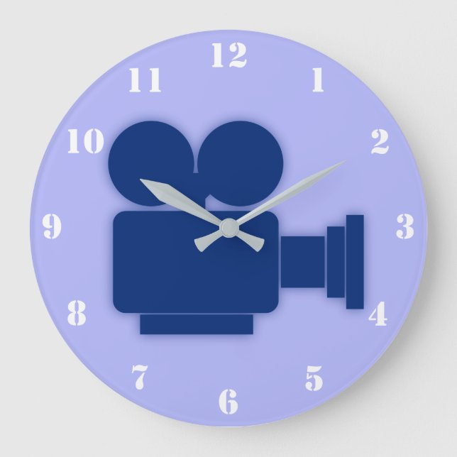 KAMERA-ILLUSTRATION MIT WEISSEN ZAHLEN GROßE WANDUHR (Vorderseite)