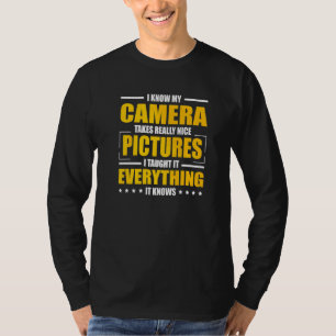 Kamera Kameramann Objektiv Bild Fotografie Fotogra T-Shirt