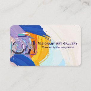 Kamera-Logo   Bildende Kunst   Pinselstriche Visitenkarte