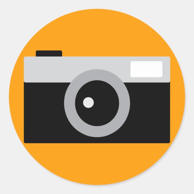 Kamera Runder Aufkleber (Vorderseite)